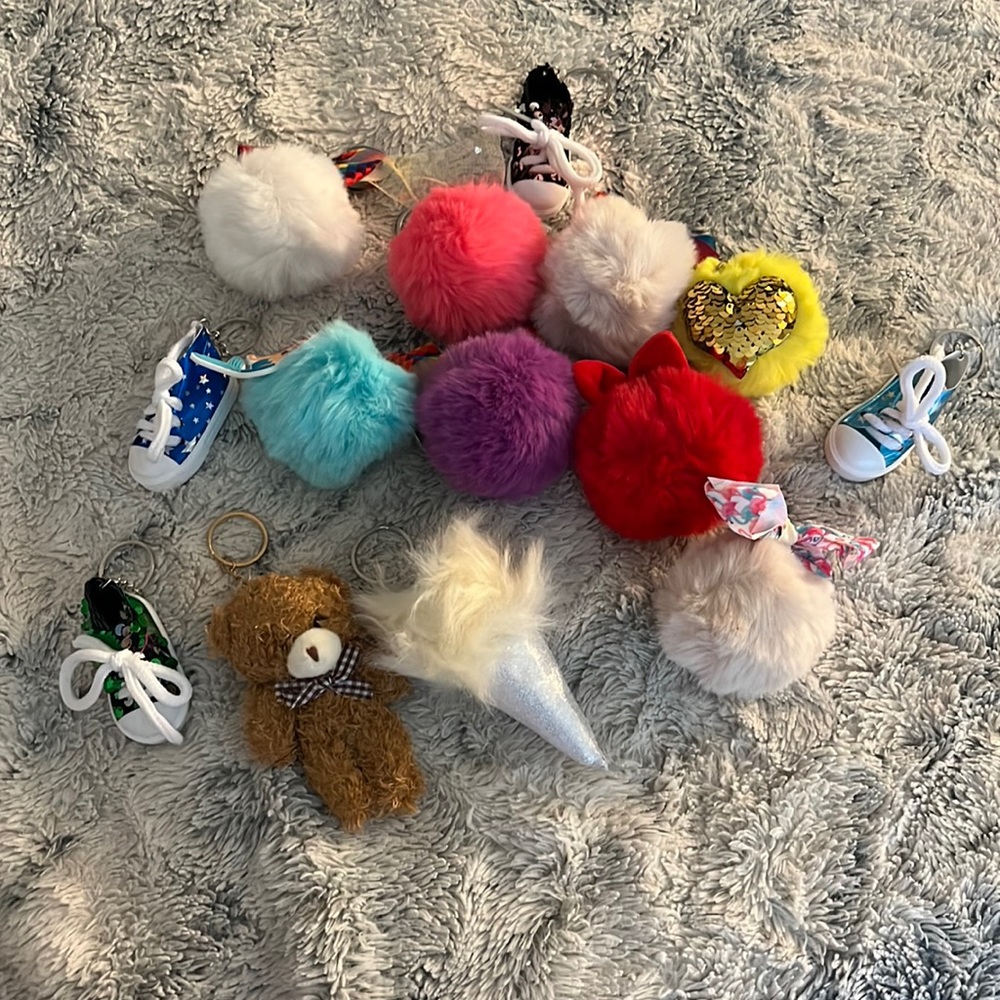 Bundle of cute key charms